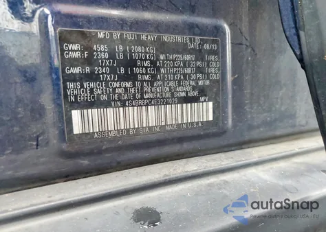 2014 Subaru Outback 2.5I Limited из США, поврежденный, VIN 4S4BRBPC4E3221029